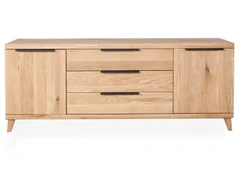 HUGO 180cm Ąžuolinė komoda : Apdaila - Be apdailos, Aukštis - 77cm