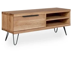 HUGO EASY 120cm Ąžuolinis TV staliukas : Apdaila - Be apdailos