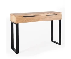 HUGO R 120cm Ąžuolinė konsolė : Apdaila - Aliejuota bespalviu linų sėmenų aliejumi