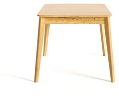 ISKU 120-160x80 ąžuolinis, prasiilginantis stalas : Apdaila - Be apdailos