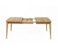 ISKU 130-177,5-225X90cm ąžuolinis, du kartus prasiilginantis stalas : Apdaila - Be apdailos