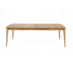 ISKU 130-177,5-225X90cm ąžuolinis, du kartus prasiilginantis stalas : Apdaila - Aliejuota bespalviu aliejumi su kietaisiais vaškais