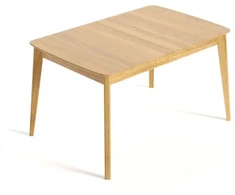 ISKU 140-185x80 ąžuolinis, prasiilginantis stalas : Apdaila - Be apdailos