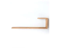 LITE (80x20x20cm) ąžuolinė sieninė lentyna : Apdaila - Aliejuota bespalviu linų sėmenų aliejumi