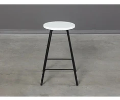 LOFT Baltas-Juodas pusbario (60cm) taburetė