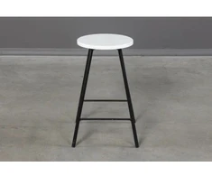LOFT Baltas-Juodas pusbario (65cm) taburetė