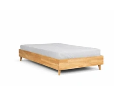 Lova OAK BASE 120 Ąžuolinės Lovos rėmas : Apdaila - Aliejuota bespalviu aliejumi su kietaisiais vaškais, Čiužinio dydis - 120x200cm