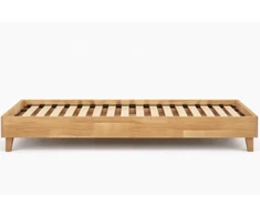 Lova OAK BASE 90 Ąžuolinės Lovos rėmas : Apdaila - Aliejuota bespalviu linų sėmenų aliejumi, Čiužinio dydis - 90x200cm