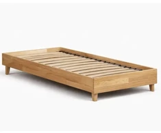 Lova OAK BASE 90 Ąžuolinės Lovos rėmas : Apdaila - Aliejuota bespalviu linų sėmenų aliejumi, Čiužinio dydis - 90x200cm