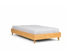 Lova OAKY 120 Ąžuolinės Lovos rėmas : Apdaila - Aliejuota bespalviu linų sėmenų aliejumi, Čiužinio dydis - 120x200cm, Kojos - Metalinės, juodos spalvos, lovoms
