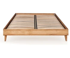 Lova OAKY 140 Ąžuolinės Lovos rėmas : Apdaila - Aliejuota bespalviu linų sėmenų aliejumi, Čiužinio dydis - 140x200cm, Kojos - Metalinės, juodos spalvos, lovoms