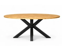 MODERNA OVAL 160x100 ąžuolinis stalas : Apdaila - Aliejuota bespalviu linų sėmenų aliejumi