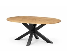 MODERNA OVAL 160x100 ąžuolinis stalas : Apdaila - Aliejuota bespalviu linų sėmenų aliejumi