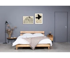 MOON EASY 60cm ąžuolinis šoninis staliukas : Apdaila - Be apdailos