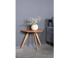 MOON OAKY 60 ąžuolinis šoninis staliukas : Apdaila - Aliejuota bespalviu linų sėmenų aliejumi, Aukštis - 48cm