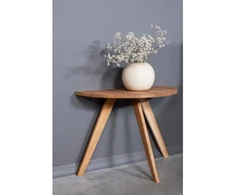 MOON OAKY 70 ąžuolinis šoninis staliukas : Apdaila - Aliejuota bespalviu linų sėmenų aliejumi, Aukštis - 52cm