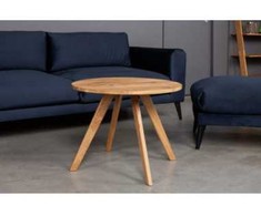 OAKY Ø70 ąžuolinis apvalus žurnalinis staliukas : Apdaila - Be apdailos, Aukštis - 48cm
