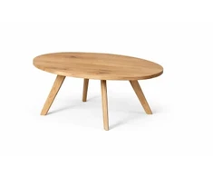 OAKY ELIPSE 100X60 ąžuolinis ovalus žurnalinis staliukas : Apdaila - Aliejuota bespalviu linų sėmenų aliejumi, Aukštis - 52cm