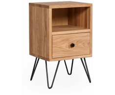 RETRO EASY 35cm Ąžuolinė spintelė prie lovos : Apdaila - Aliejuota bespalviu linų sėmenų aliejumi