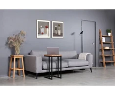 SELECT aukštesnis ąžuolinis 35x45x72 šoninis staliukas : Apdaila - Aliejuota bespalviu linų sėmenų aliejumi