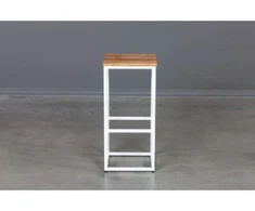 SELECT Baltas (75,5cm) taburetė/ staliukas : Apdaila - Aliejuota bespalviu linų sėmenų aliejumi