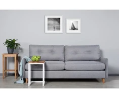 SELECT Baltas MIX ąžuolinis 35x45x55 šoninis staliukas : Apdaila - Aliejuota bespalviu linų sėmenų aliejumi