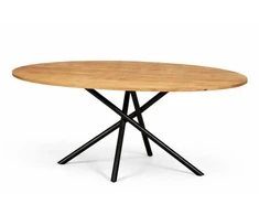 SPYDER OVAL 160X100 ąžuolinis stalas : Apdaila - Aliejuota bespalviu linų sėmenų aliejumi