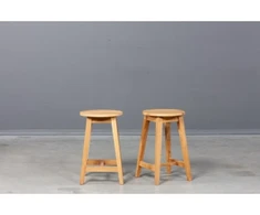 STOOL ąžuolinė pusbario (59cm) taburetė : Apdaila - Aliejuota bespalviu linų sėmenų aliejumi