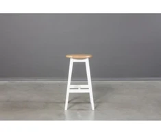 STOOL Baltas MIX ąžuolinė baro (69cm) taburetė