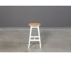 STOOL Baltas MIX ąžuolinė baro (69cm) taburetė