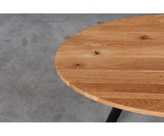 TORI Ø80 ąžuolinis apvalus žurnalinis staliukas : Apdaila - Be apdailos, Aukštis - 46cm
