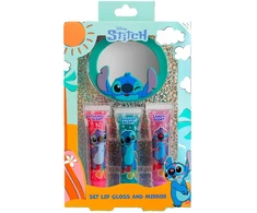 AIR-VAL Stitch lūpų blizgių ir veidrodėlio rinkinys, P009793