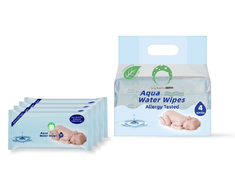 AQUA WATER WIPES drėgnos servetėlės 50x4 vnt., 2000302