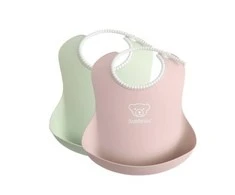 BABYBJORN minkšti seilinukai 2vnt. Pudra Žalias / Powder Rožinė