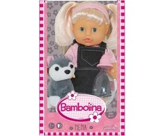 BAMBOLINA Lėlė Nena su šuniuku 36cm, BD131