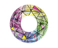 BESTWAY plaukimo ratas Stained Glass, diametras 1.19m, 36232
