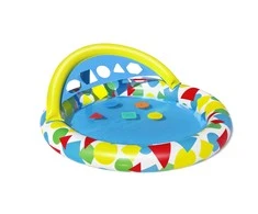 BESTWAY pripučiamas baseinas Splash &amp; Learn, 1.20m x 1.17m x 46cm, 52378