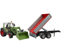 BRUDER 1:16 Fendt Vario 211 traktorius su priekiniu krautuvu ir paverčiama priekaba, 02182