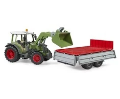 BRUDER 1:16 Fendt Vario 211 traktorius su priekiniu krautuvu ir paverčiama priekaba, 02182