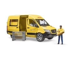BRUDER 1:16 siuntų pristatymo furgonas MB Sprinter DHL su vairuotoju, 02671