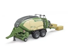 BRUDER Krone BigPack 1290HDP VC presas su dviem šieno ryšuliais, 02033