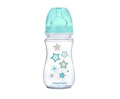 Canpolbabies CANPOL BABIES buteliukas plataus kaklelio Easy Start Newborn Anti-colic 240ml 35/217 mėlynas stars
