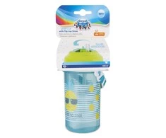 CANPOL BABIES gertuvė su dirželiu ir silikoniniu šiaudeliu So Cool!, 400ml, geltonas, 4/102_yel