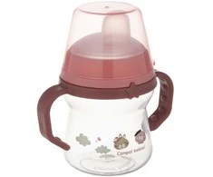 Canpol babies gertuvė su silikoniniu snapeliu FirstCup 150ml BONJOUR PARIS (56/612_pin)