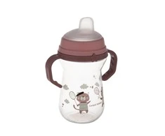 Canpol babies gertuvė su silikoniniu snapeliu FirstCup 250ml BONJOUR PARIS (56/613_pin)