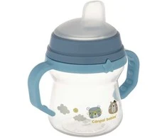 Canpol babies gertuvė su silikoniniu snapeliu FirstCup 150ml BONJOUR PARIS (56/612_blu)