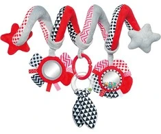 CANPOL BABIES interaktyvus lovelės/ vežimėlio žaislas spiralė Zig Zag, 68/063_red