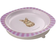 Canpol baby Lėkštė su siurbtuku 23 cm Woodland rožinė