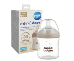 CANPOL BABIES maitinimo buteliukas su žinduku NATURAL SHAPE, 150 ml, 35/400