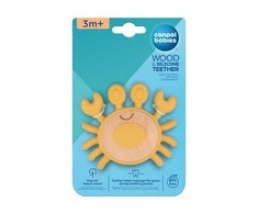 CANPOL BABIES medinis-silikoninis kramtukas, CRAB, 80/306